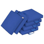 ECR4Kids SoftZone Square Floor Cushions with Handle, Flexible Seating, Blue, 6-Piece