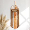 Artilady Macrame Sun Wall Decor Sunset Hanging Tapestry Wall Art Boho Woven Tapestries Large Dream Catcher, Rustic Orange Brown Home Decorations for Bedroom Living Room Nursery (Brown Sunset)