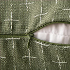 MIULEE Pack of 2 Decorative Burlap Linen Euro Sham Spring Throw Pillow Covers Modern Farmhouse Vintage Pillowcase Rustic Woven Textured Cushion Cover for Sofa Couch Bed 26x26 Inch Olive Green