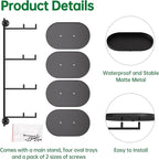 Rotating Window Shelves for Multiple Plants Indoor,4-tier Metal Corner Black Plant Stand Holder Floating Hanger Shelf for Wall，Windows Sill Gifts for Planter Lover to Enhance Home Decor