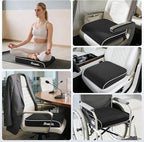 Extra Large Office Chair Cushion (19"x17"x3"), Seat Cushion with Honeycomb Message Dots & High-Resilient Foam for Back & Tailbone Pain Relief, Butt Pillow for Long Sitting, Car Seat, Wheelchair, Floor