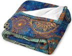 Boho Floral Throw Blanket Retro Mandala Flower Vintage Mystical Dream Style Theme Blanket for Sofa Bed Couch Chair Or Dorm 70"x80"