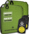 Whispering Winds Inflatable Seat Cushion - Comfortable Blow-up Foam Pad for Airplane, Travel, Stadium, Outdoors, Camping, Car & More