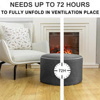 Outdoor Ottoman Outdoor Ottomans for Patio 19x12 Inches Modern Lightweight Foam Stuffed Pouf Outdoor Footstool Footrest Foot Stool Waterproof (Dark Gray)