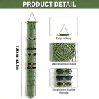 Macrame Sunglasses Holder Boho Wall Hanging Minimalist Eyewear Organizer Wall Sunglasses Rack