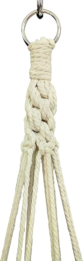 Macrame Plant Hanger Hanging Planter Hanging Net Basket Cotton Rope 52 Inch for 10 inch Pot, Pot and Plant Excluded (Beige)