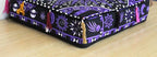 ICC Large Square Cotton Mandala Cushion Cover Hippie Ottoman Pouf Cover Daybed Floor Pillow Cover with Heavy Duty Zipper Seating Ottoman Poufs Dog-Pets Bed (Purple Burning Sun, 18" Square)