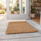 Kempf Dragon Weave Coco Coir Doormat, 18" x 30", Hand-Twisted Interwoven Fibers, Breathable Woven Backed Scraper Mat for Indoor Outdoor Entryways