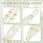 Bohemian-Style Macrame Plant Hanger Fits pots Sized from 4 to 15 inches in Diameter, Ideal for Hanging planters for Indoor Plants. Hanging Plant Holders is a Perfect Choice.(POTS NOT Included)