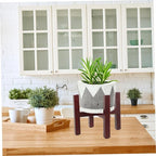 Wooden Flowerpot Stand Plant Stand Boho Decor Solid Wood Pot Rack for Display