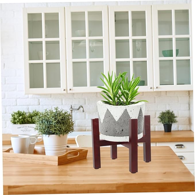 Plant Stand Boho Style Wooden Flowerpot Holder Indoor Plant Stands Solid Wood Pot Rack