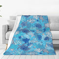 Turtle Throw Blanket Soft Flannel Blanket 60"x50" in Bed Blanket Home Decor for Room Sofa Couch All Season