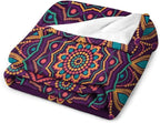 Mandala Throw Blanket Indian Hippie Bohemian Art Floral Texture Pattern Blanket for Sofa Bed Couch Chair Or Dorm 30"x40"