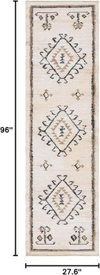 SAFAVIEH Kilim Collection Runner Rug - 2'3" x 8', Ivory & Black, Handmade Flat Weave Jute, Ideal for High Traffic Areas in Living Room, Bedroom (KLM762A)