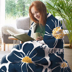 Boho Floral Flannel Throw Blanket, Inspirational You are So Loved Flowers Birthday Gifts for Kids Men Women, Bohemian Soft Blankets for Bedding Sofa 50" x 60"