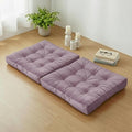 Meditation Floor Pillow Set of 2, Large Velvet Floor Pillows for Sitting, Tufted Floor Seating Cushions for Adults, Big Pillows for Yoga & Living Room, 22x22 Inch, Lavender