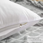 Oubonun 18"x18" Pillow Inserts (Set of 2) - Throw Pillow Inserts with 100% Cotton Cover - 18 Inch Square Interior Sofa Pillow Inserts - Decorative Pillow Insert Pair - White Couch Pillow