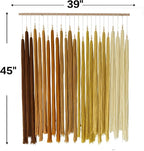IOWER Macrame Wall Hanging Beads Tassels Decor Boho Yarn Art for Bedroom Living Room or Nursery Aesthetic Bohemian Woven Tapestry for Home 39" W x 45" L