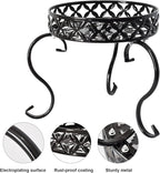 TLBTEK 2Pcs Planter Stand,Metal Round Potted Plant Stands Indoor&Outdoor Multiple ,Modern Flower Pot Stand Holder Rack Planter Display for Home,Kitchen,Patio,Garden, Corner, Balcony and Bedroom