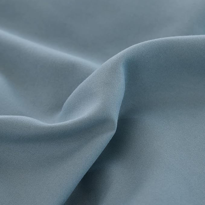 ROSGONIA King Size Comforter Set Dusty Blue, 3pcs (1 Boho Blue Comforter & 2 Pillowcases) All Season Bedding Lightweight Bedspread Blanket Quilt
