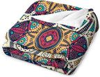 Abstract Mandala Throw Blanket Indian Hippie Bohemian Art Floral Texture Pattern Blanket for Sofa Bed Couch Chair Or Dorm 40"x50"