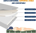 CYMULA Memory Foam Camping Mattress Pad, CertiPUR-US Sleeping Mat, Portable Roll Up Mattress for Adults, Camping Bed Pads for Sleepover, Car Bed with Travel Bag