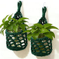 Macrame Wall Plant Hanger, Hanging Planter Basket Holder, Wall Planters for Indoor Plants, for Up to 4 Inch Pot (Green, 4-Inch)