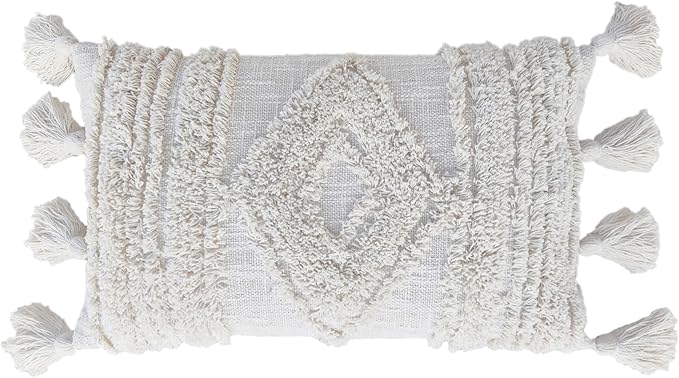Boho Neutral Textured Throw Pillow Cover Tufted Decorative Pillowcase Nursery Cushion Cover cojin decorativo (Caribbean)