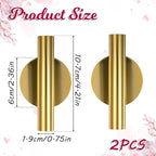 2 PCS Wall Vases for Flowers, Gold Flower Vase Metal Hanging Plant Holder Small Gold Vase Flowers Tube Wall Planter Hanging Vase for Modern Home Decor Display Dried Faux Flower Fake Flower