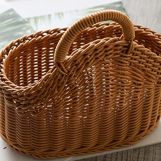 2 Pcs Hanging Storage Baskets, Potato Garlic Onion Pantry Storage Baskets, Wall Decorative Storage Basket, Washable Decorative Basket Woven Wall Basket Kitchen Bin for Kitchen, Living Room