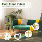 H HOMEXIN Plant Stand Indoor, 2 Tier Metal Tall Plant Stands 23.4" Multiple Plant Rack Holder, Heavy Duty Rustproof Flower Shelf Display for Apartment Corner Home Garden Patio