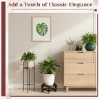 10 Inch Wooden Plant Stand Indoor Chinese Fishbowl Planter Display Stand Wooden Planter Stands Asian Vase Pot Stands for Indoor Vase Flower Pot Fishbowl Oriental Style (10 Inch)