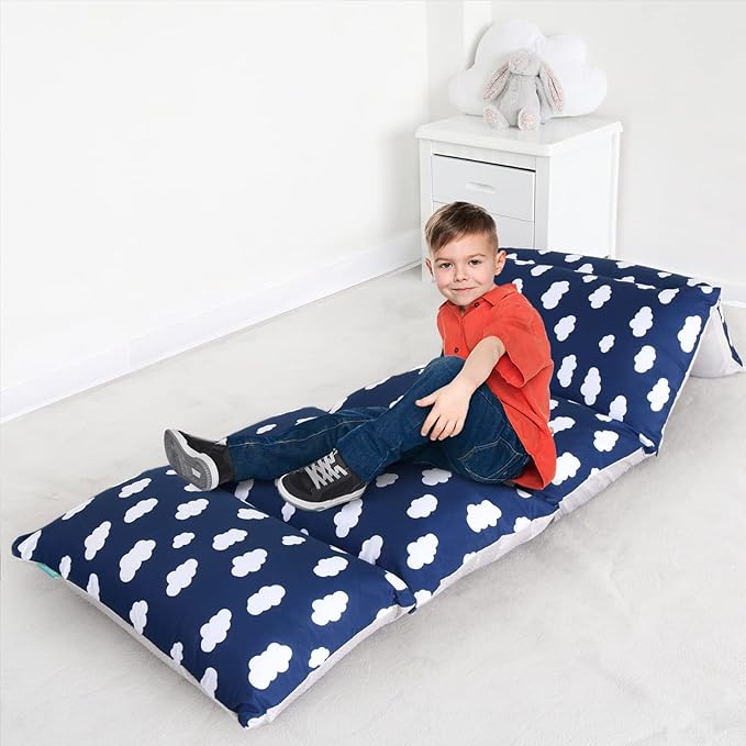 Biloban Floor Lounger Cover Non-Slip & Super Soft Floor Sofa Pillow Case, Great Choice for Kids or Adults Perfect for Slumber Party, Cloud Queen (Pillow Not Included)