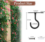 2.5in Ceiling Hooks for Hanging Plants 8Pcs Black