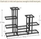 Corner Plant Stand Indoor 5 Tier 16 Potted Metal Plant Stands Outdoor Flower Shelf Heavy Duty Pot Holders for Patio Balcony Garden Living Room Home Decor (5-Tier 16 Potted)
