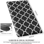 WISELIFE Anti Fatigue Floor Mat - 4/5 Inch Thick Kitchen Mat Non Slip Waterproof Heavy Duty Ergonomic Comfort Mat Durable for Home, Office, Sink, Laundry,(20" x 32", Black)