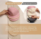 Ball Cap Hanger-1 Pack-Boho Macrame Cap Holder Wall Hat Organizer for Baseball Cap Holder Over Door, Hat Rack for Wall, Cap Rack for Decoration and Display,
