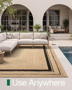 LUMI 4x6 Jute Area Rug for Living Room, Natural Handwoven Rugs Non Slip, Farmhouse Braided Carpets No Shedding for High Traffic, Dining Room, Indoor, Outdoor, Patio
