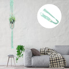 ABOOFAN Hanging Flower Pot Macrame Wall Pot for Plants Indoor Plant Hangers Indoor Macrame Woven Hanger Stands Stand Net Decor Hanging Basket Wooden Bohemia