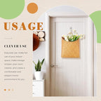 Boao 2 Pack Hanging Basket for Front Door Seagrass Wall Basket Hand Woven Different Sizes to Hold Flowers and Mail Wall Mounted Racks Storage Organize for Home Garden Farmhouse (Natural Color)