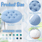 Fumete 12 Pcs Floor Pillows Cushions Seating 16 x 16 Inches Color Round Seat Reading Floor Chair Cushions for Kids Adults Classroom Home School Playing Supplies(Multicolor)