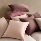 MIULEE Velvet Throw Pillow Covers 20x20 Inch, Pack of 2 - Pink, Super Soft Decorative Square Cushion Cases Modern Luxury Valentines Spring Home Decor for Sofa,Couch,Bed,Chair