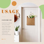 Boao 2 Pack Hanging Basket for Front Door Seagrass Wall Basket Hand Woven Different Sizes to Hold Flowers and Mail Wall Mounted Racks Storage Organize for Home Garden Farmhouse(Retro Color)