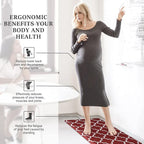 WISELIFE Kitchen Mat Cushioned Anti-Fatigue Kitchen Rug,17.3"x 60",Non Slip Waterproof Kitchen Mats and Rugs Heavy Duty PVC Ergonomic Comfort Mat for Kitchen, Floor Home, Office, Sink, Laundry,Red