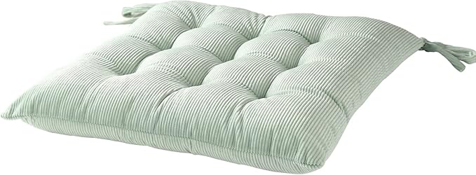 HLOVME Corduroy Chair Cushion with Ties Ultra Soft Warm Floor Cushion for Kids Reading Nook Comfortable Square Seat Cushion for Adult 15.7”x15.7”, Green