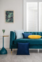 Throw Pillow Covers 22x22 Navy Blue: Pack of 2 Cozy Soft Velvet Square Modern Luxury Decorative Throw Pillow Cases for Sofa Couch Living Room Bed Home Decor