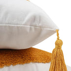 Adabana Boho Decorative Throw Pillow Covers 12x20 Tufted Yellow Sun Sunshine Pillow Cover for Bedroom Living Room Bed Sofa