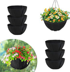 hehimhis 4Pcs 14 Inch Round Non-Woven Planter Basket Liner, Hanging Basket Fabric Liners Coco Fiber Liner Replacement for Hanging Flower Pot (4, 14inch)