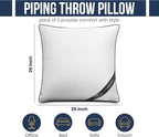 Utopia Bedding Throw Pillow Inserts (Pack of 2, White), 26 x 26 Inches Decorative Indoor Pillows for Sofa, Bed, Couch, Cushion Sham Stuffer