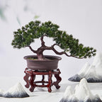 Geetery 2 Pcs 4 to 12 in Wooden Plant Stands Indoor Chinese Oriental Plant Stand for Vase Fishbowl Flower Pot Lamp Redwood Base Vintage Display Rack Decor(4 Inch)